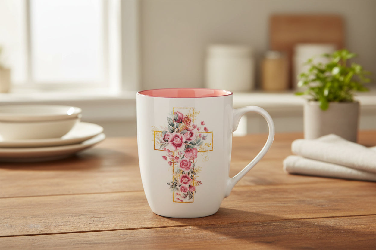 Floral Cross Mug