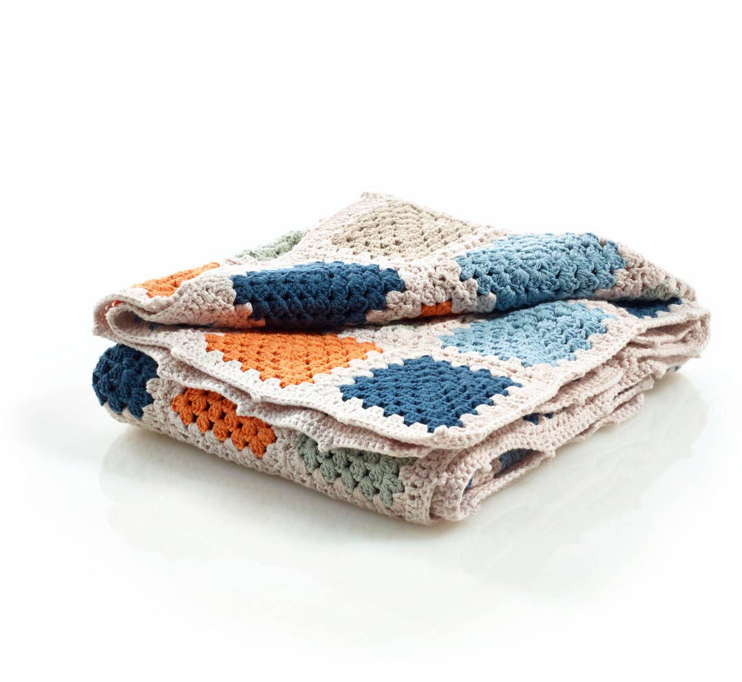 Organic Granny Square Pup Blanket