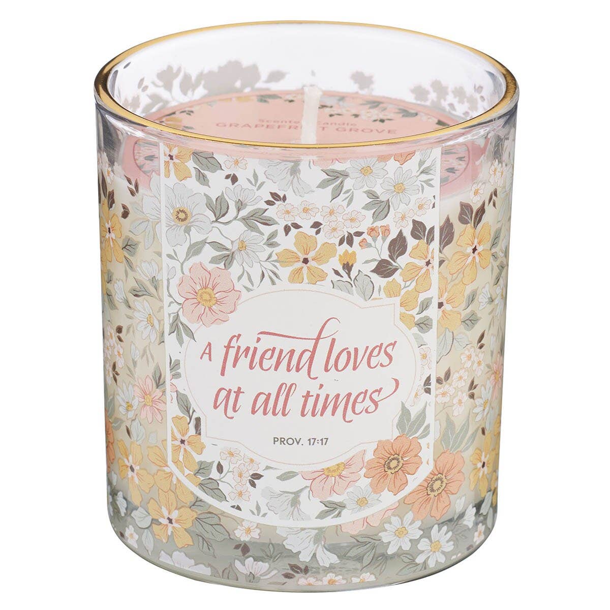 A Friend Loves At All Times Candle