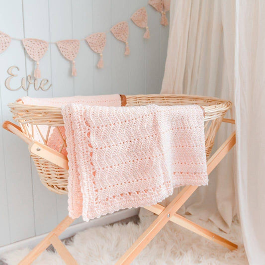 Peach Crochet Baby Blanket