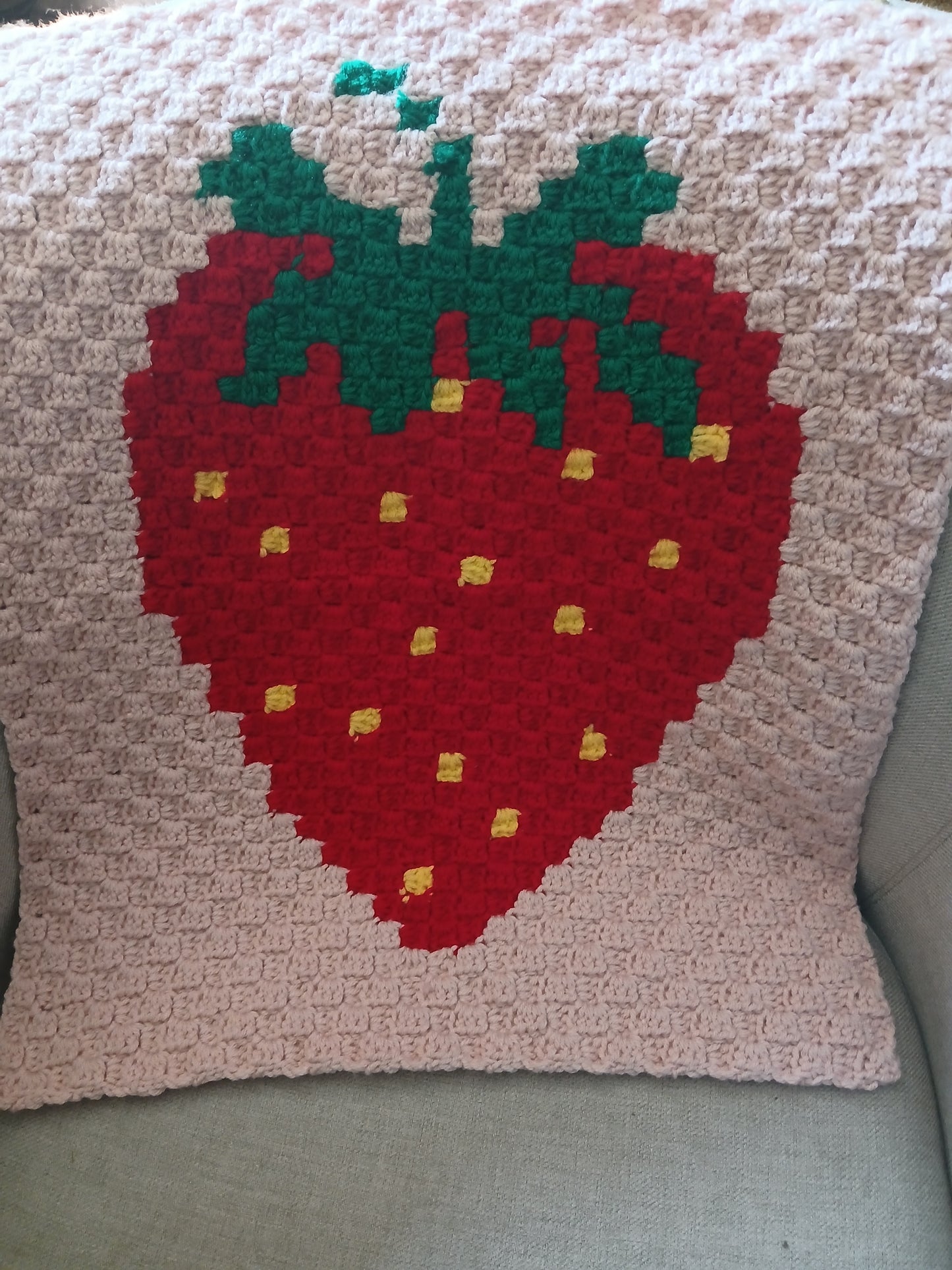 Sweet Strawberry Crochet Baby Blanket