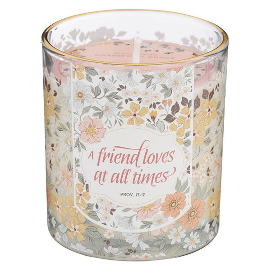 A Friend Loves At All Times Candle